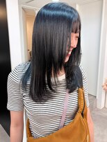 ミュラ(mulah)&nbsp;ネイビーバイオレット透明感カラー＊顔まわりレイヤーカット