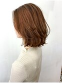 ブラウンベースのほんのり大人可愛いオレンジカラー♪
