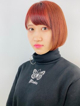 レンジシキチジョウジ (RENJISHI KICHIJOJI) ビビッドアプリコットボブ 【RENJISHI AKN】