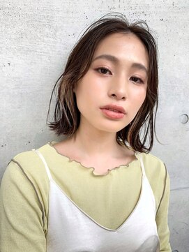 メイクス 表参道(MAKE'S omotesando) 大人かわいい インナーカラー 外ハネボブ 前髪