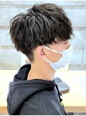 ツイストスパイラルパーママッシュメンズパーマ波巻きパーマ