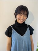 ダークブラウン大人ガーリースウィングショート