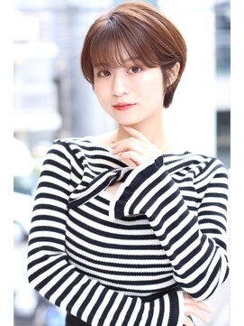 グランド(GRAND) 大人可愛い/丸みショートボブ/ベージュカラー/20代30代40代 iba