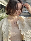 大可愛い/くびれショートボブ/アンティークブラウン