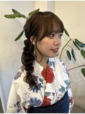 前髪/マチルダボブ/ピンクベージュ/インナーグレージュ