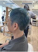 白髪染め メンズカラー エメラルドグリーン ブリーチ無し