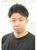 七三かきあげアップバング刈り上げショート