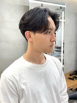 センターパートニュアンスパーマ