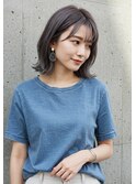 大人グレージュくすみベージュくびれボブレイヤーボブ結べるボブ