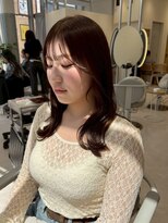 ハニー 町田(HONEY)&nbsp;韓国風レイヤー/くびれヘア/レイヤーカット/ワインレッド