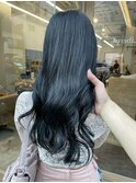 ブリーチ毛からブルーブラック