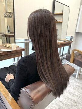 アピューズ ヘアー 梅田(Apiuz Hair) 寒色系イノアカラー/艶髪ロングヘア
