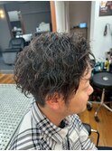 表参道駅MEN’S/ニュアンスパーマ/刈り上げセンターパート