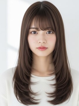 レフラム 獨協大学前店(le:fro:m) 獨協大学レイヤーカット/大人綺麗めストレートヘア/髪質改善