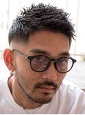 テクノクラウドマッシュサイドパートショートビジネスビジカジ