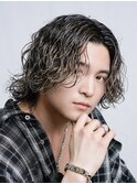 縦落ちサーフカールパーマハイライトツーブロックラフパーマ渋谷
