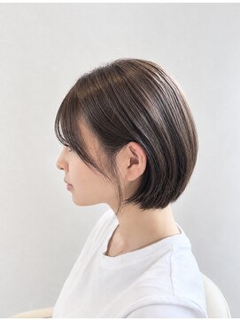オールブルー(ALL BLue) 【長岡】ミルクティーブラウン×丸みショート