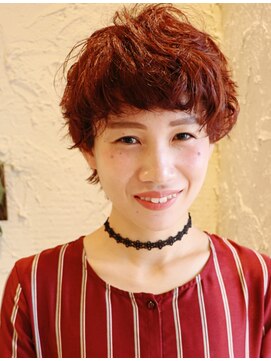 ランプヘアー(LAMP HAIR) 大人可愛い愛され暖色カラーパーマ柔らかシースルー大人マッシュ