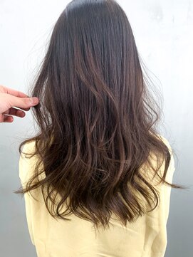 アルバム 銀座(ALBUM GINZA) オリーブロング_ローライトスリークボブ厚めバング_ba280142