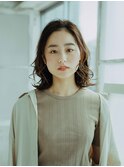 大人っぽミディアムパーマ20代/30代/40代/50代/庭瀬