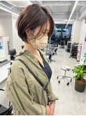 大人可愛い丸みショート×デザインハイライトオージュアTr