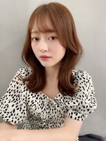 くびれヘア ココアブラウン ナチュラル可愛い韓国ヘア暖色カラー