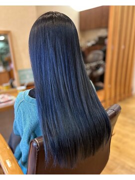 ヘアーコレット(hair Colet) ネイビーブルーロング