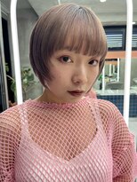 ロンドルーチェ 心斎橋(Lond luce)&nbsp;ダークアッシュ/ミディアムレイヤーカット［髪質改善/縮毛矯正］