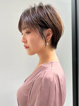 ジアン バイ ミルボン NU茶屋町+(GIEN by milbon) ナチュラルショートボブ/似合わせ/トレンド/丸みくびれ/大人