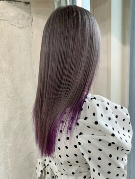 アールプラスヘアサロン(ar+ hair salon) グレイパール×インナーパープル