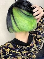 ディア(.eer)&nbsp;インナーカラー×エレクトリックリザード ライムグリーン ボブ