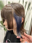 【インナーカラー♪♪】ネイビーカラー♪♪