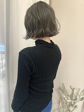 イノセントヘア(innocent.hair) 大人グレージュ ボブ ブリーチカラー