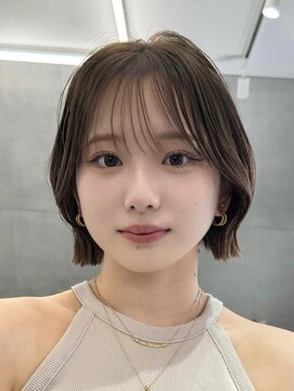 サンド 池袋(sand) くびれボブ/レイヤーボブ/オリーブグレージュ/ぱつっとボブ