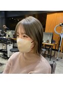 【高瀬陽介】ブリーチなしダブルカラー×外ハネボブ