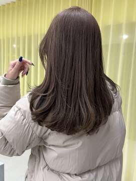 エム(M) 【ブリーチなし】上品ブラウンカラー/ローレイヤー/ロング