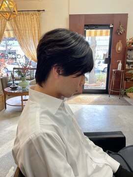 チャプター 問屋町(chapter) メンズセンターパートニュアンスパーマフェザーパーマ眉毛カット