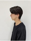 ダークアッシュニュアンスパーマ韓国マッシュスペインカール
