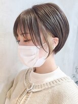 エリマ 武蔵小杉(elima)&nbsp;大人丸みショート/インナーカラ/ブリーチ/ミルクティー/イルミナ