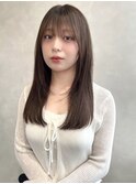 【TLUUSアプリコットオレンジハイライトカラーくびれヘア】
