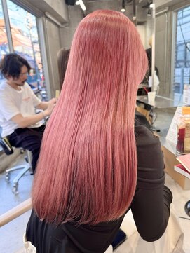 サンク 原宿 表参道(cinq) ★ダブルカラーハイトーンカラーワインレッドブラウンカラー韓国