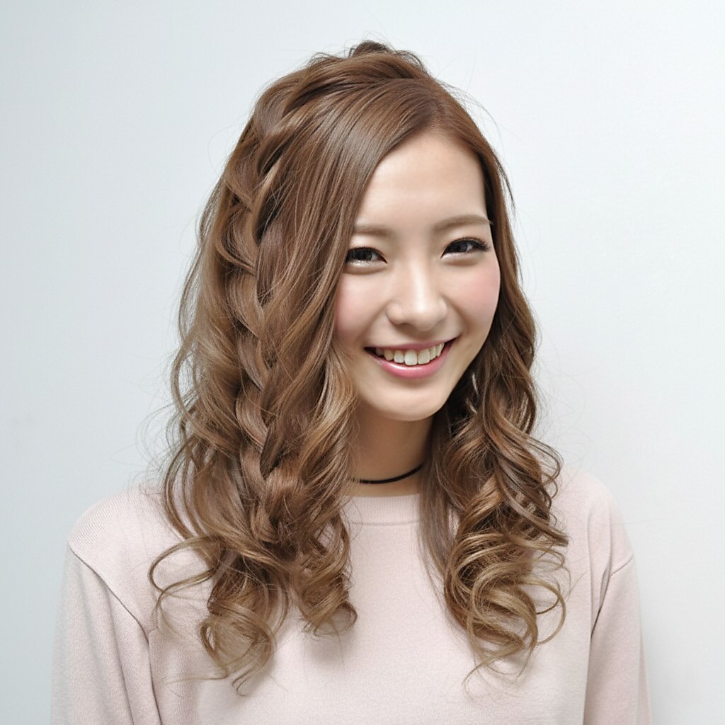 10分ヘアセット 編み込みダウン
