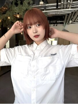 ミンクスオーバー(MINX OVER) 【血色感アップ暖色カラー】ブリーチなしのオレンジレッド