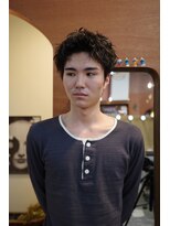 エディ(Edy) メンズスパイキーショートツイスパ刈り上げ眉毛カット韓国ヘア