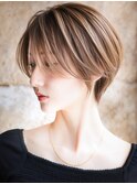 大人可愛い30代40代50代小顔◎マッシュショートボブ丸みカット