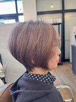 ヘアアンドアイラッシュ ココアンジェ くりえいと宗像店(Coco Ange)&nbsp;前下がりショートボブ