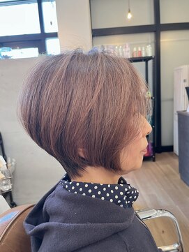 ヘアアンドアイラッシュ ココアンジェ くりえいと宗像店(Coco Ange) 前下がりショートボブ
