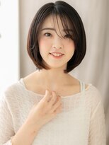 カバーヘア ブリス 戸田公園西口店(COVER HAIR bliss)&nbsp;フレンチバング大人美人黒髪ダークアッシュ小顔ボブ30代40代X
