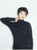 暗髪セミウエット× ベリーショート