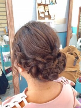 ロカット サロン(Roquat Salon) 大人編み込みアップアレンジ【ヘアセット　立川/立川南/袴】